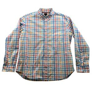 J.Crew Mens Shirt Size XL Long Sleeve Multicolor Plaid Flex Button Down Casual